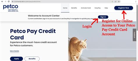 Keep your<b> password</b> information private by never writing it down or sharing it with anyone. . Petco credit card log in